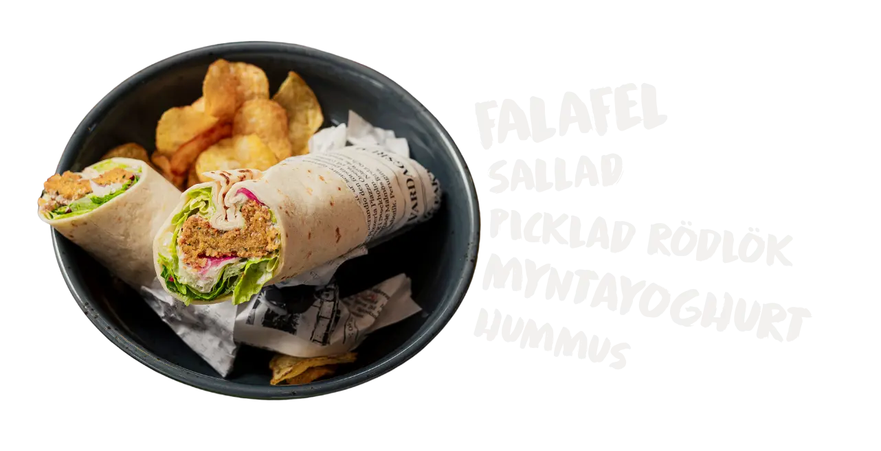 Falafel och myntayoghurt